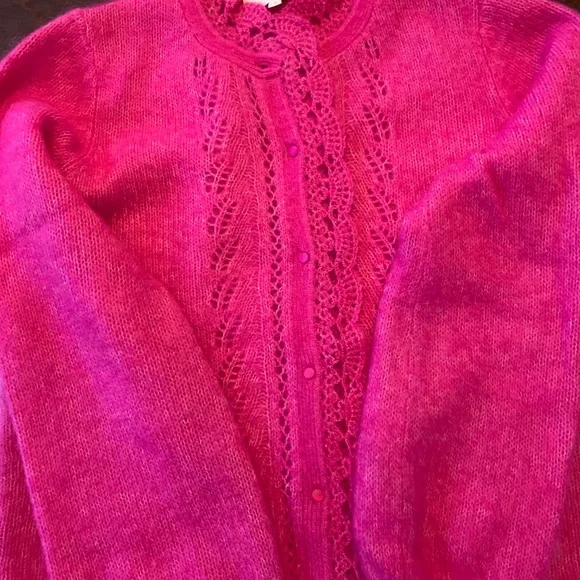 Sézane Angie Cardigan Raspberry—Size M - Picture 6 of 7